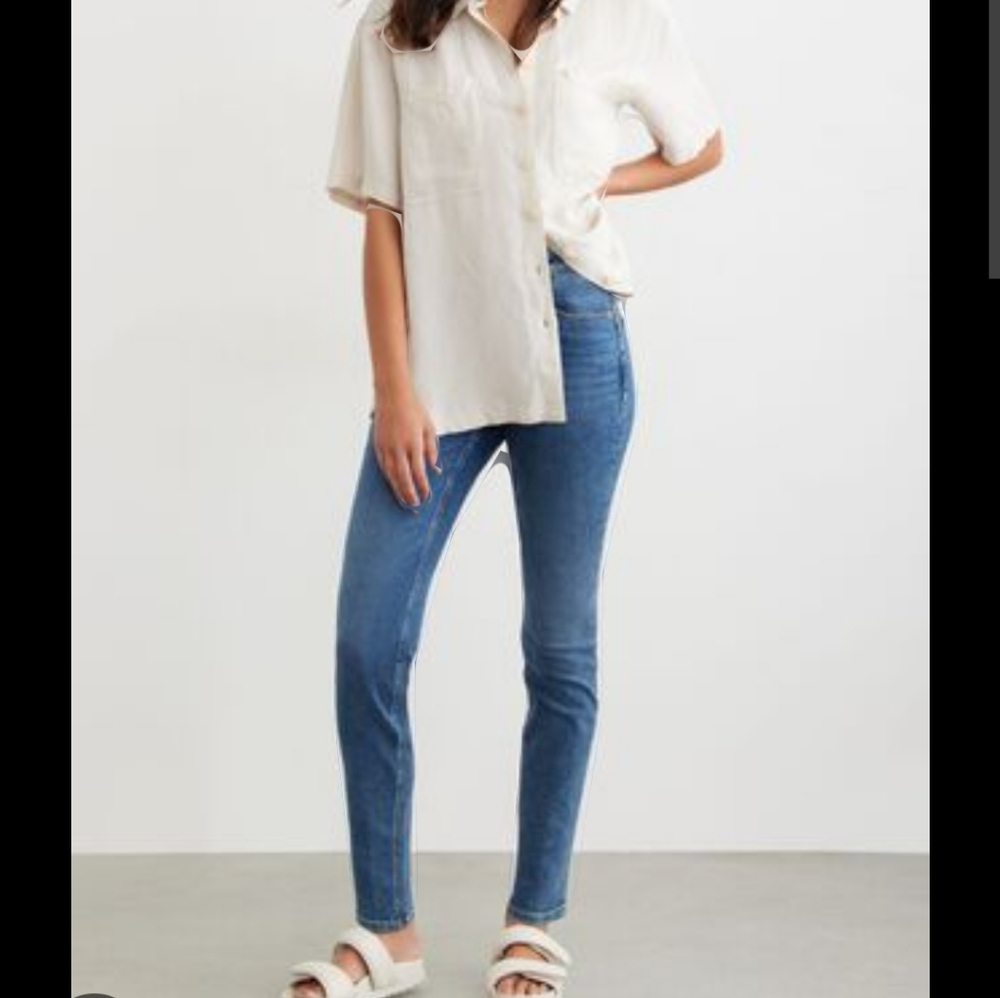 Dynamite DYNDNM Kate low rise skinny jeans blue